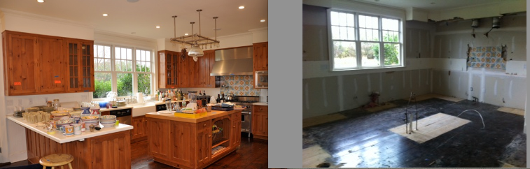 Kitchen before and after